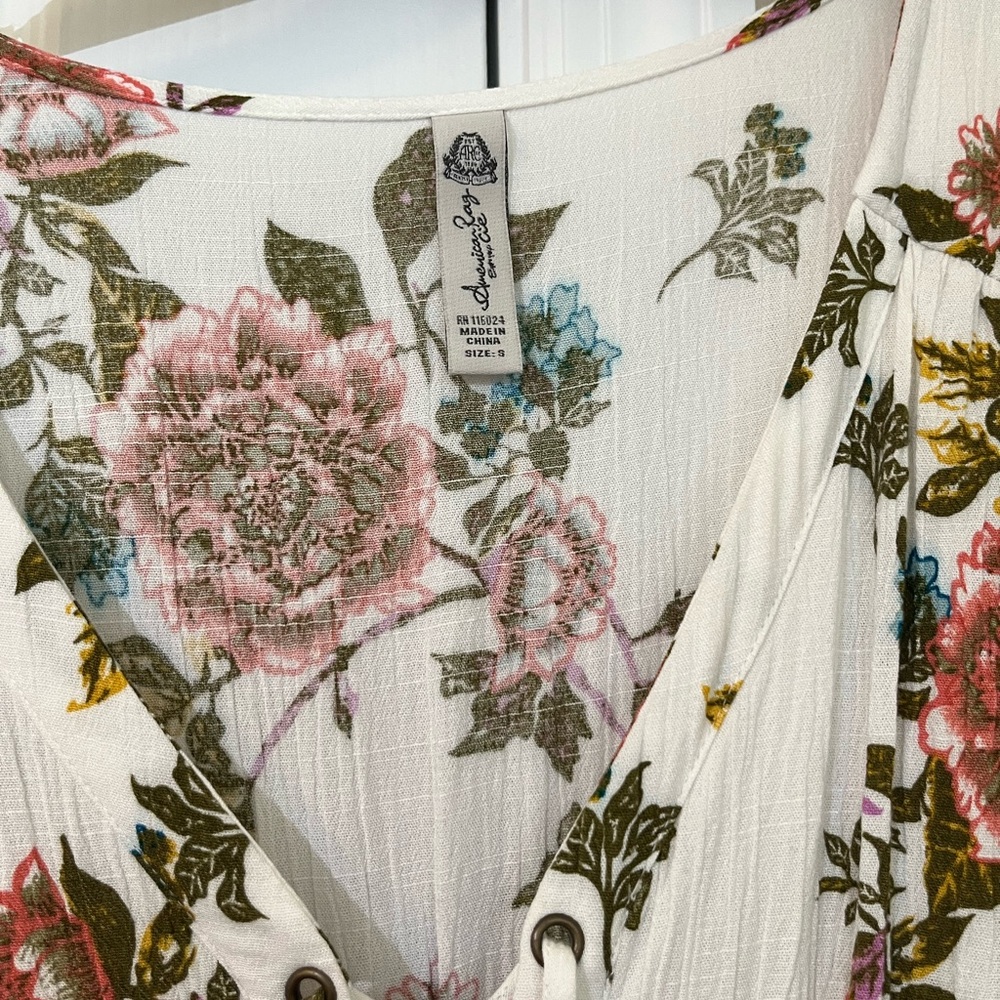 Angie Floral Print Blouse